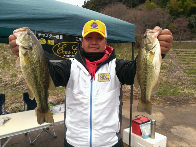 NBCチャプター布目第2戦エバーグリーンCUP上位のフィッシングパターン写真 2014-04-06奈良県布目ダム