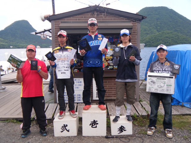 NBCチャプター群馬第3戦つり具の銀山CUP上位のフィッシングパターン写真 2014-06-15群馬県榛名湖