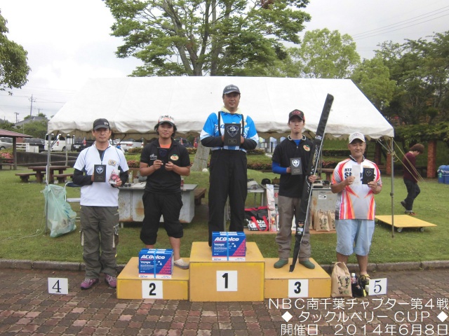 NBCチャプター南千葉第4戦タックルベリーCUP上位のフィッシングパターン写真 2014-06-08千葉県高滝湖