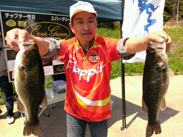 NBCチャプター布目第1戦エバーグリーンCUP上位のフィッシングパターン写真 2015-04-26奈良県布目ダム