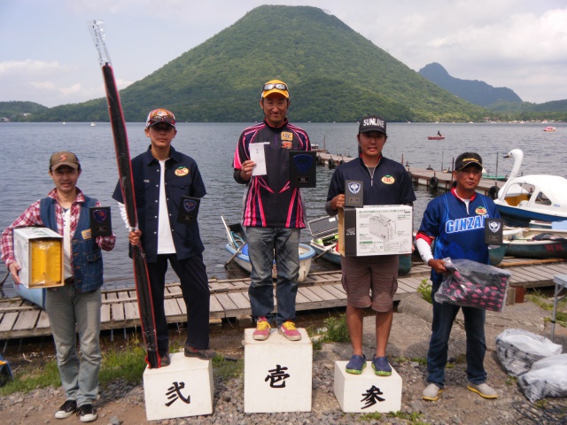 NBCチャプター群馬第2戦つり具の銀山CUP上位のフィッシングパターン写真 2015-06-07群馬県榛名湖