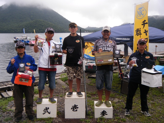 NBCチャプター群馬第5戦ベイトブレスCUP上位のフィッシングパターン写真 2015-08-23群馬県榛名湖