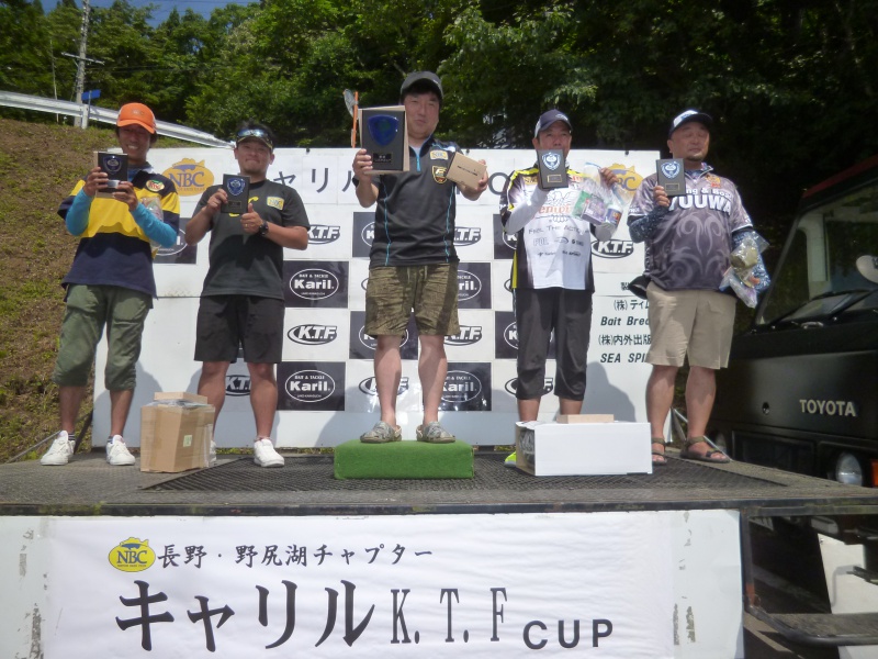 NBCチャプター長野・野尻湖第3戦キャリルK.T.FCUP上位のフィッシングパターン写真 2016-07-31長野県野尻湖