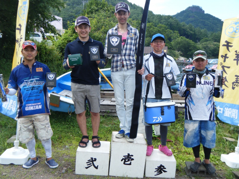 NBCチャプター群馬第3戦つり具おおつかCUP上位のフィッシングパターン写真 2018-07-22群馬県榛名湖