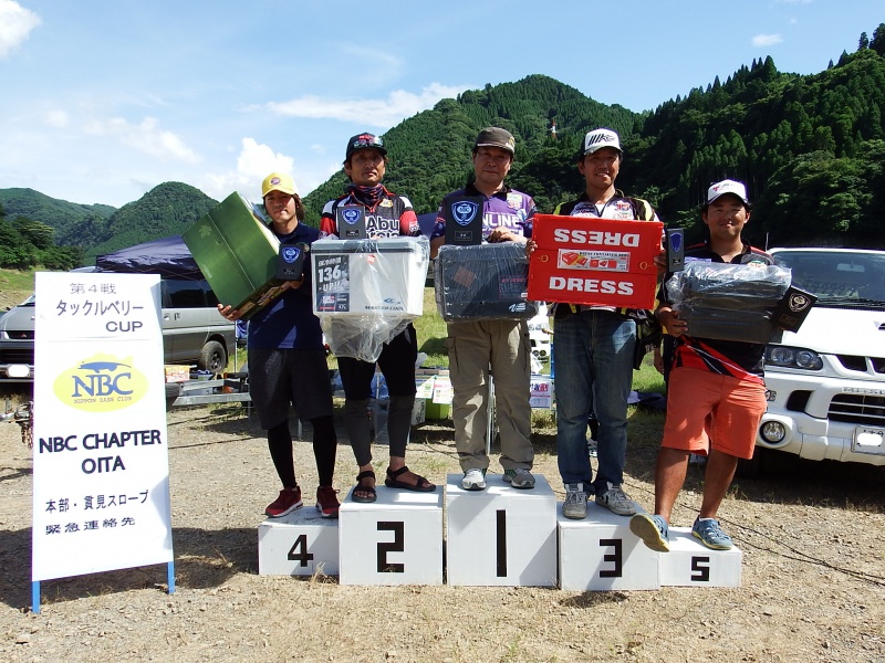 NBCチャプター大分第4戦タックルベリーCUP上位のフィッシングパターン写真 2018-08-12大分県松原ダム