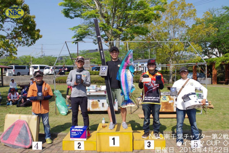 NBCチャプター南千葉第2戦イマカツCUP上位のフィッシングパターン写真 2018-04-22千葉県高滝湖