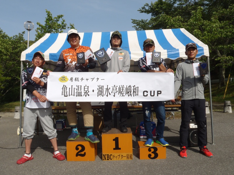 NBCチャプター房総第2戦亀山温泉・湖水亭嵯峨和CUP上位のフィッシングパターン写真 2018-05-16千葉県亀山ダム