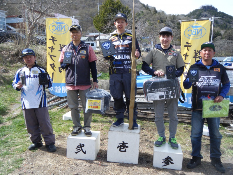 NBCチャプター群馬第1戦オジーズCUP上位のフィッシングパターン写真 2019-04-28群馬県榛名湖