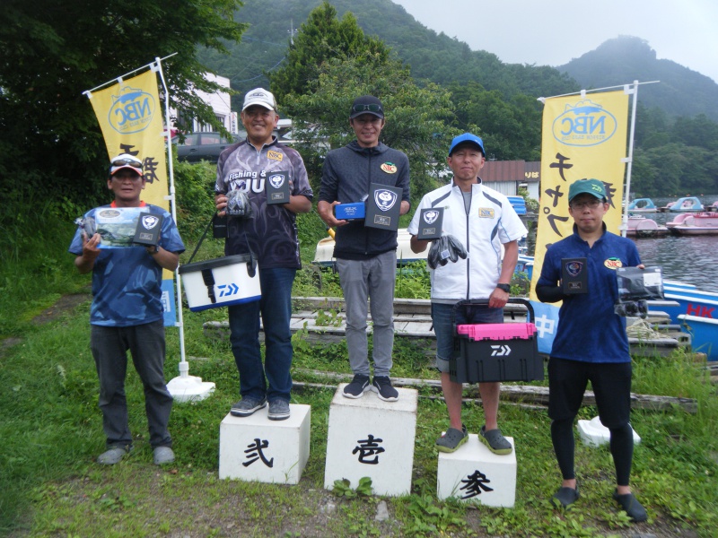 NBCチャプター群馬第3戦つり具おおつかCUP上位のフィッシングパターン写真 2019-07-21群馬県榛名湖