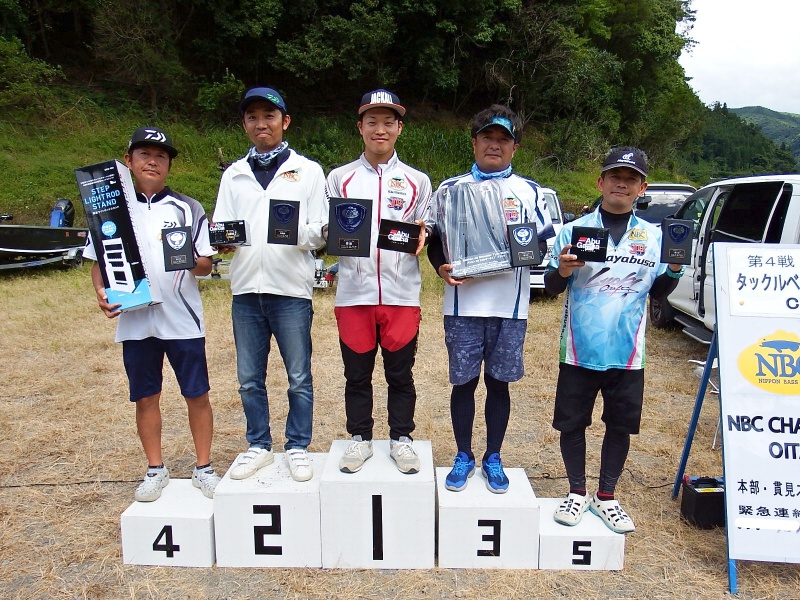 NBCチャプター大分第4戦タックルベリーCUP上位のフィッシングパターン写真 2019-08-11大分県松原ダム