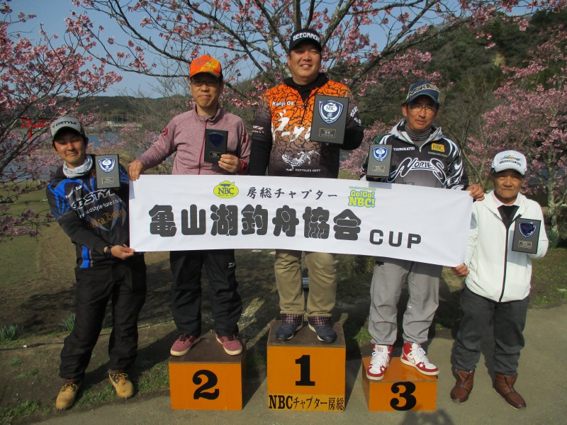 NBCチャプター房総第1戦亀山湖釣舟協会CUP上位のフィッシングパターン写真 2019-03-27千葉県亀山ダム